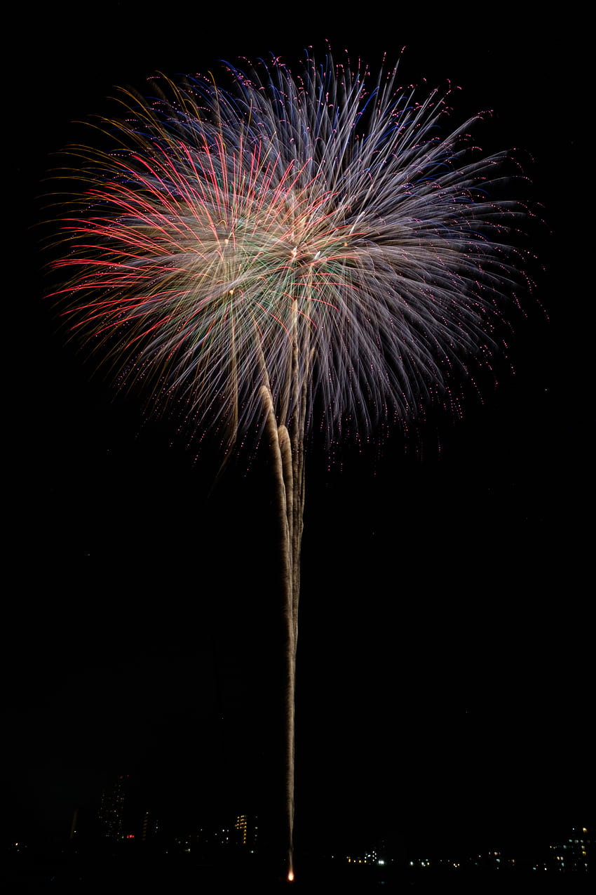 Sky, Salute, Dark, Sparks, Fireworks, Firework HD phone wallpaper