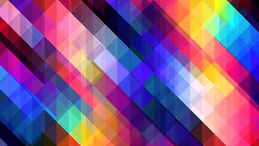 Colorful pattern, abstract small squares, colorful HD wallpaper