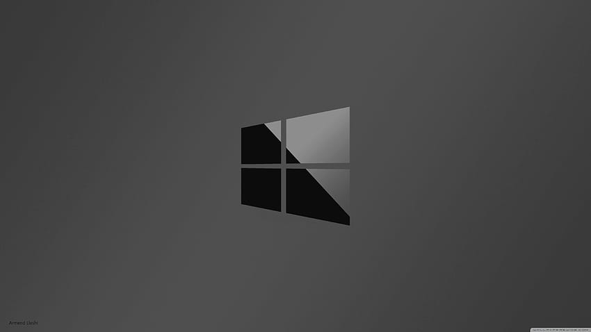 Windows 10、ダーク Windows ロゴ 高画質の壁紙