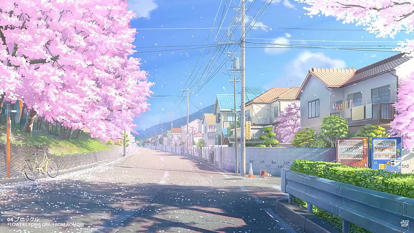 Kirschblüte in Japan Live, japanischer Sakura-Anime HD-Hintergrundbild