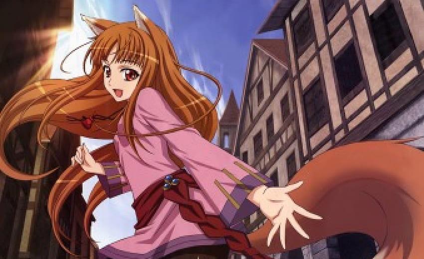 Holo, spice and wolf, anime, smile HD wallpaper