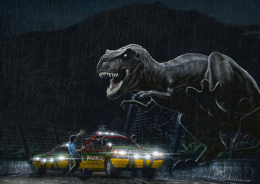 Jurassic Park, Minimalist Jurassic Park HD wallpaper