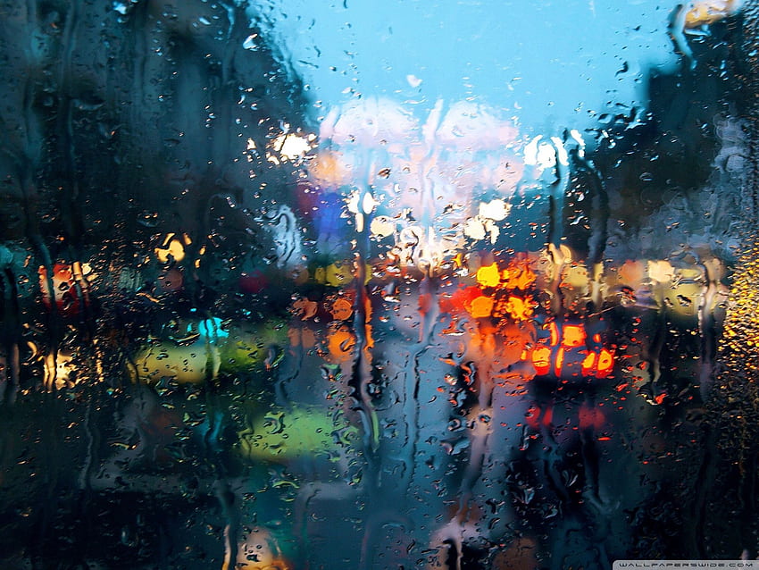 Deszczowa pogoda ❤ dla Ultra TV • Tablet, Cute Rain Tapeta HD