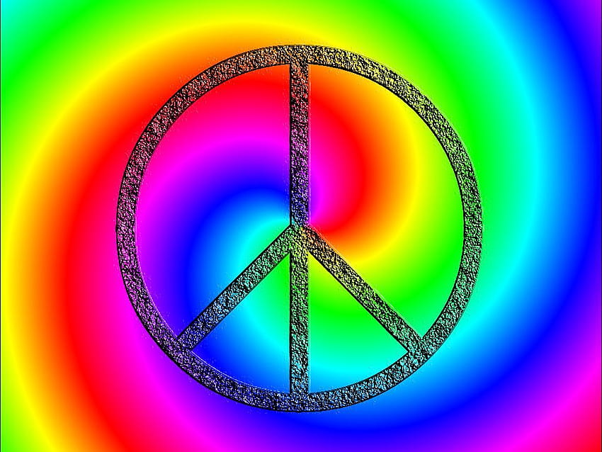 Colorful Peace Full . Peace, Peace sign, Peace love happiness HD wallpaper