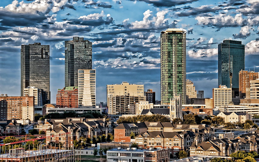 Fort Worth, , paisajes urbanos, edificios modernos, ciudades estadounidenses, Ciudad de Fort Worth, Texas, Estados Unidos, R, EE. UU. con resolución . Alta calidad fondo de pantalla