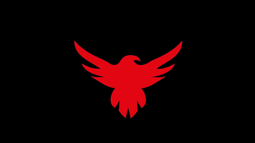 HD wallpaper: eagle logo, black background, red, studio shot, indoors, copy  space | Wallpaper Flare