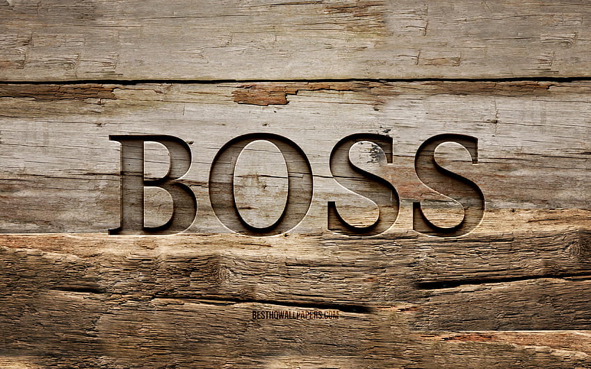 Logo in legno Hugo Boss, sfondi in legno, marchi, logo Hugo Boss, creatività, sculture in legno, Hugo Boss Sfondo HD