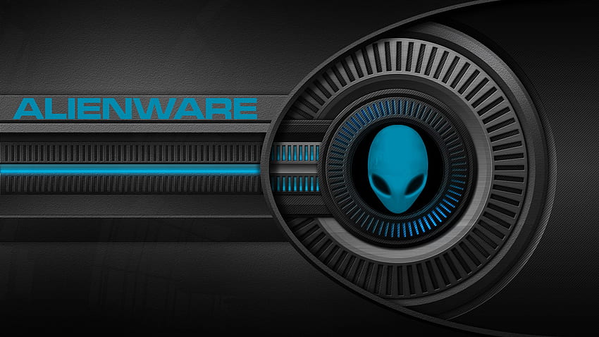 Black And Blue Alienware 14 Background HD wallpaper