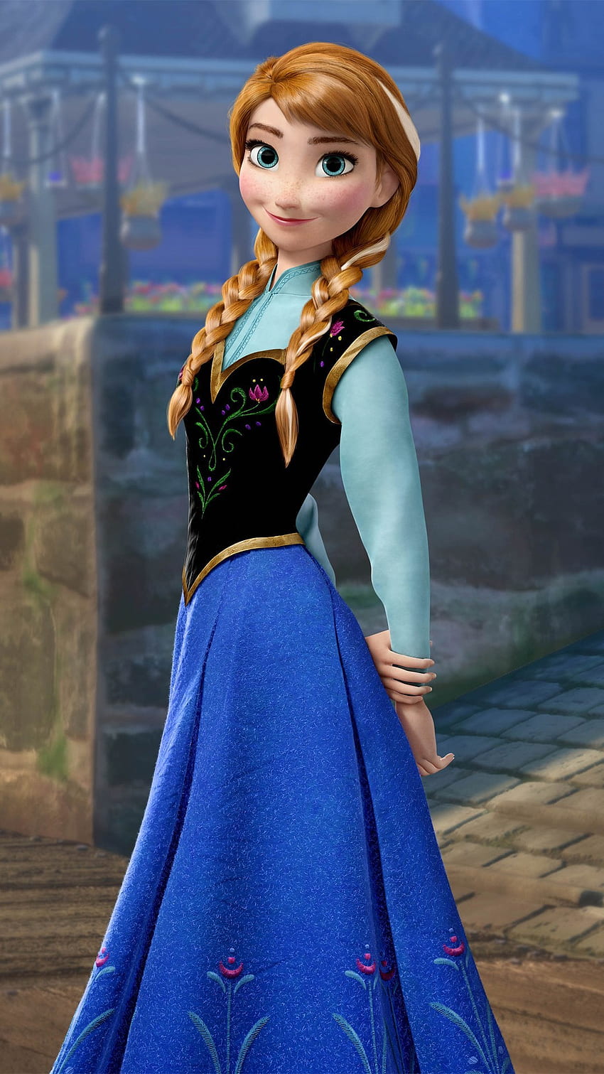 Anna Frozen (, 422.41 Kb), Dibujos animados de Frozen fondo de pantalla del teléfono