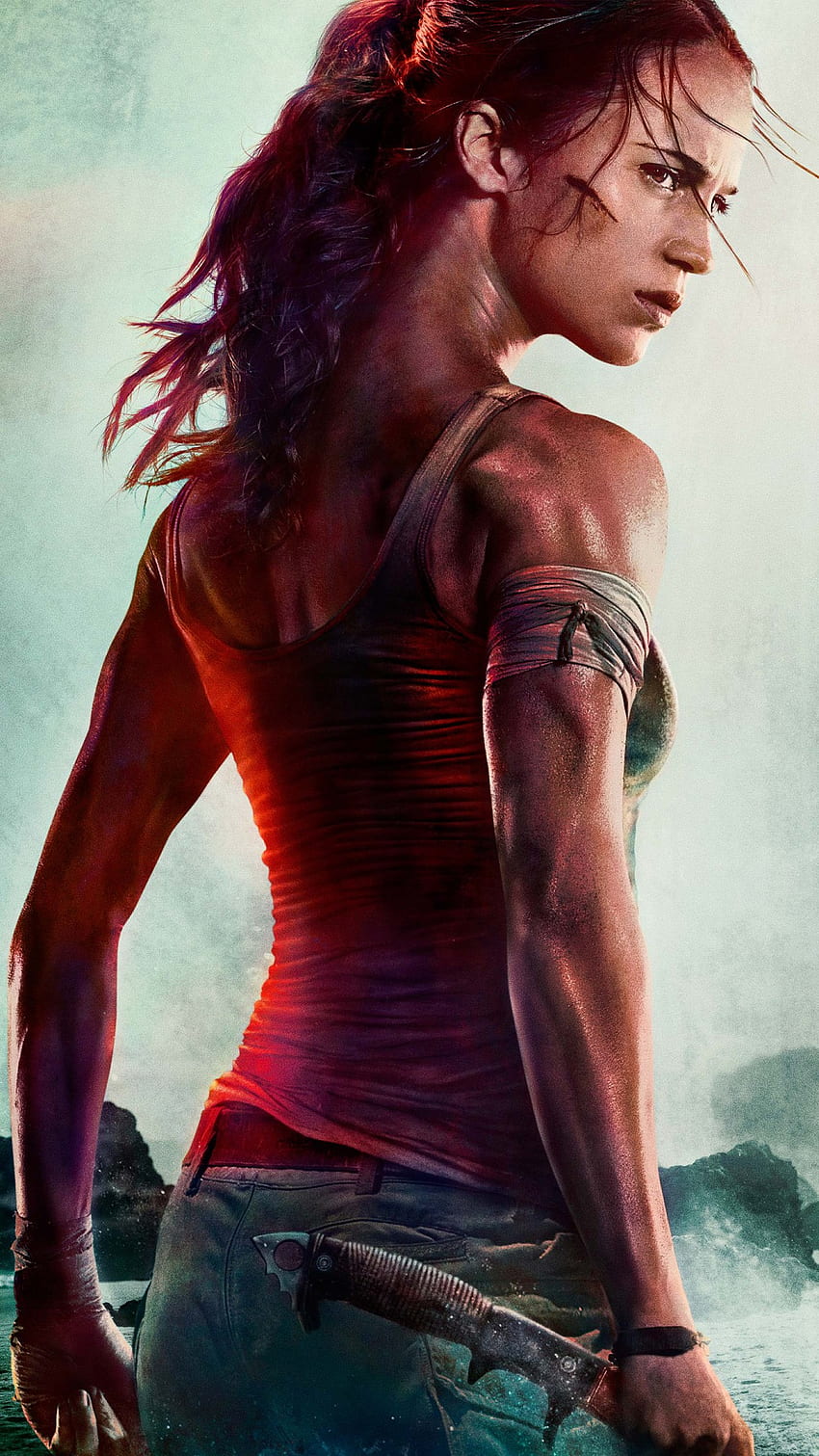 หน้าจอความงาม อลิเซีย วิกันเดอร์ ทูมเรเดอร์ Tomb Raider 5S วอลล์เปเปอร์โทรศัพท์ HD