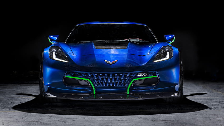 Corvette, blue, cars, fast, 2018 HD wallpaper