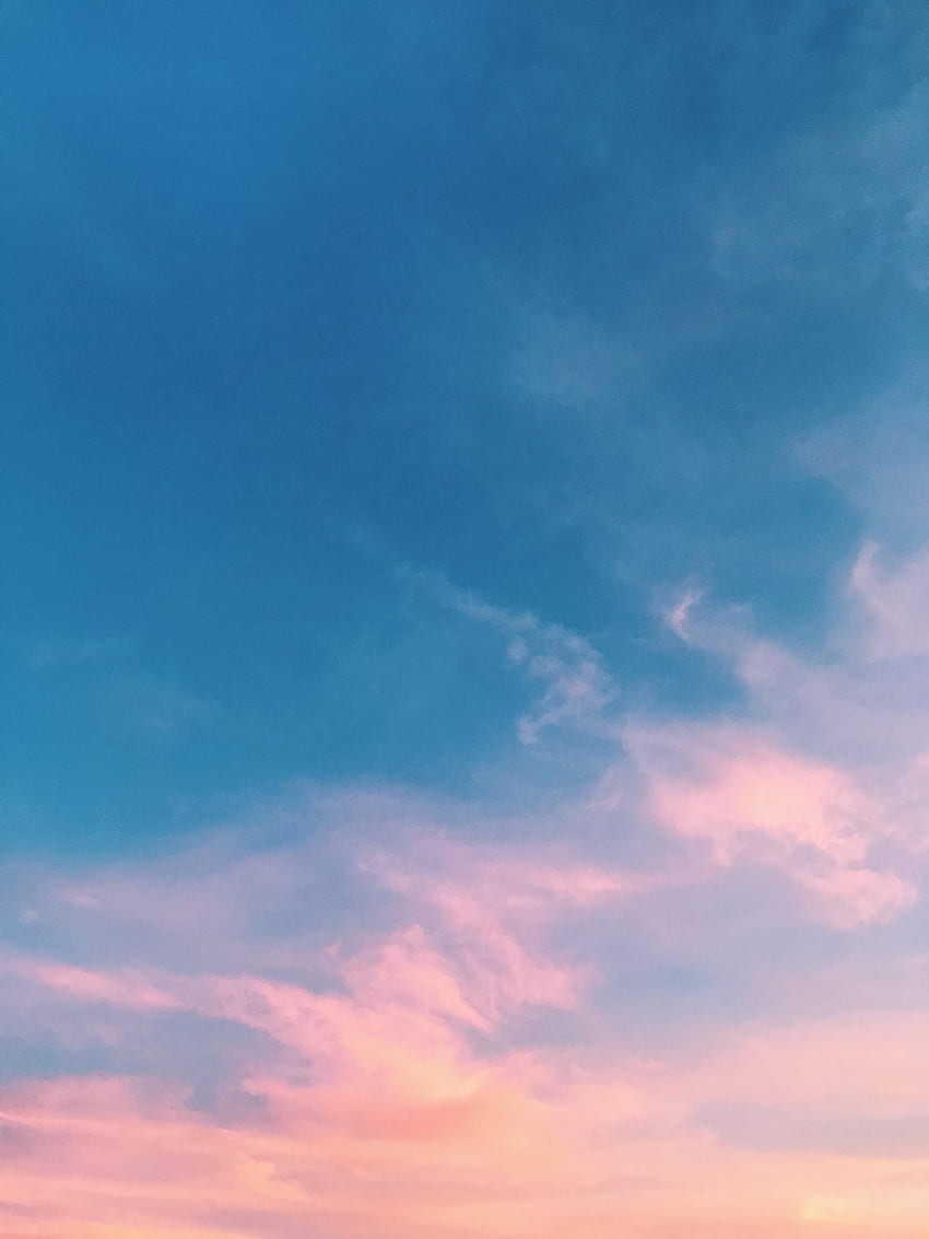 Impresión de puesta de sol rosa y azul Nube de arte digital de puesta de sol de ensueño. Etsy en 2020. Pastel estético azul, rosa y azul, Atardecer azul fondo de pantalla del teléfono