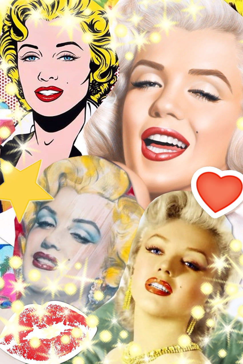 Collage ❤Arte de Marilyn Monroe *❥* ❤. Marilyn monroe art, Marilyn monroe pop art y Marilyn monroe artwork fondo de pantalla del teléfono