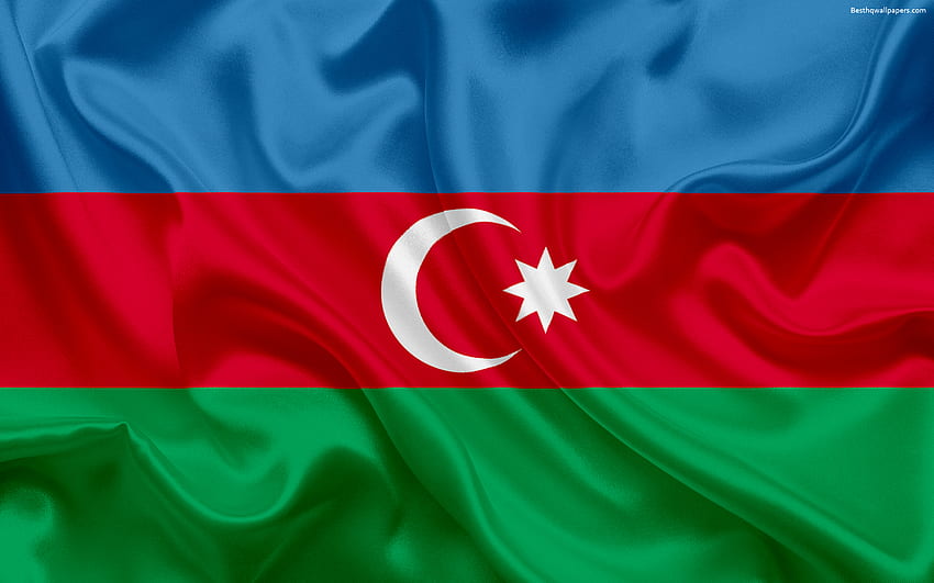 Bandiera dell'Azerbaigian, Asia, Azerbaigian, simboli, bandiera nazionale, bandiera dell'Azerbaigian per con risoluzione. Alta qualità Sfondo HD