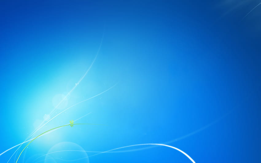 leaves, Windows 7, Microsoft Windows, blue background HD wallpaper