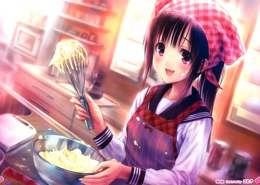 Anime girl in Bakery by CptGui