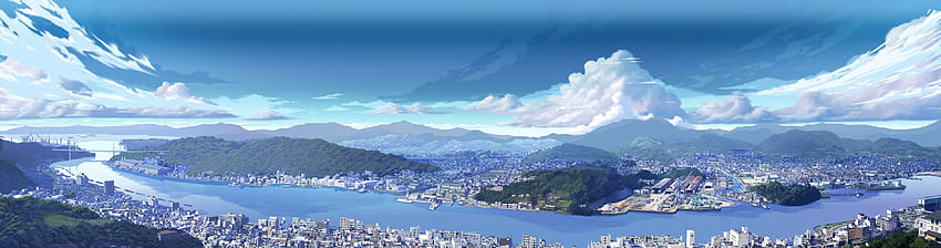 Anime Landscapes, Anime Panoramic HD wallpaper