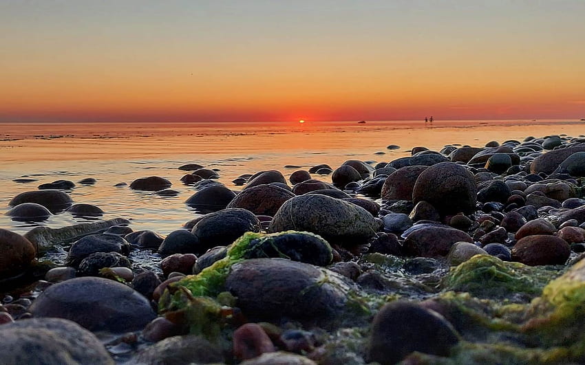 Rocky Beach in Latvia, Latvia, rocks, sunset, beach, sea HD wallpaper |  Pxfuel