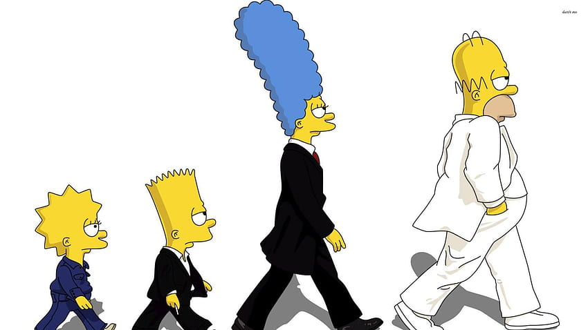 ¡Consigue increíbles Los Simpson en cada nueva pestaña de Chrome!. Los simpsons, Homer simpson, Maggie simpson, Los Simpsons Abbey Road fondo de pantalla