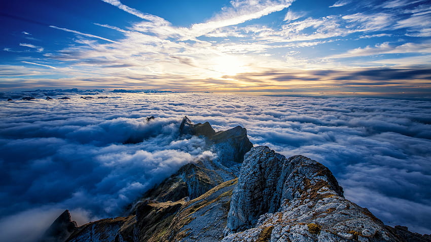 Mountains Over Cloud, Korean Mountain HD wallpaper