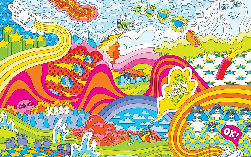 Hippie Background, , , . Design, Hippie Cat HD wallpaper