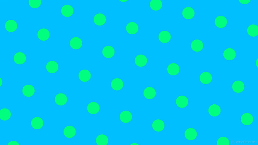 hexagon blue green polka dots deep sky blue spring green HD wallpaper