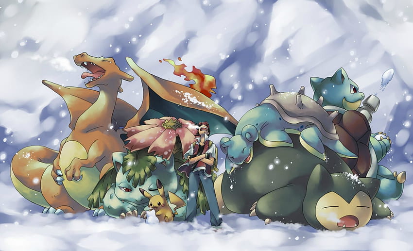 pokemon starters full with high resolution on anime category similar with all 3d HD wallpaper