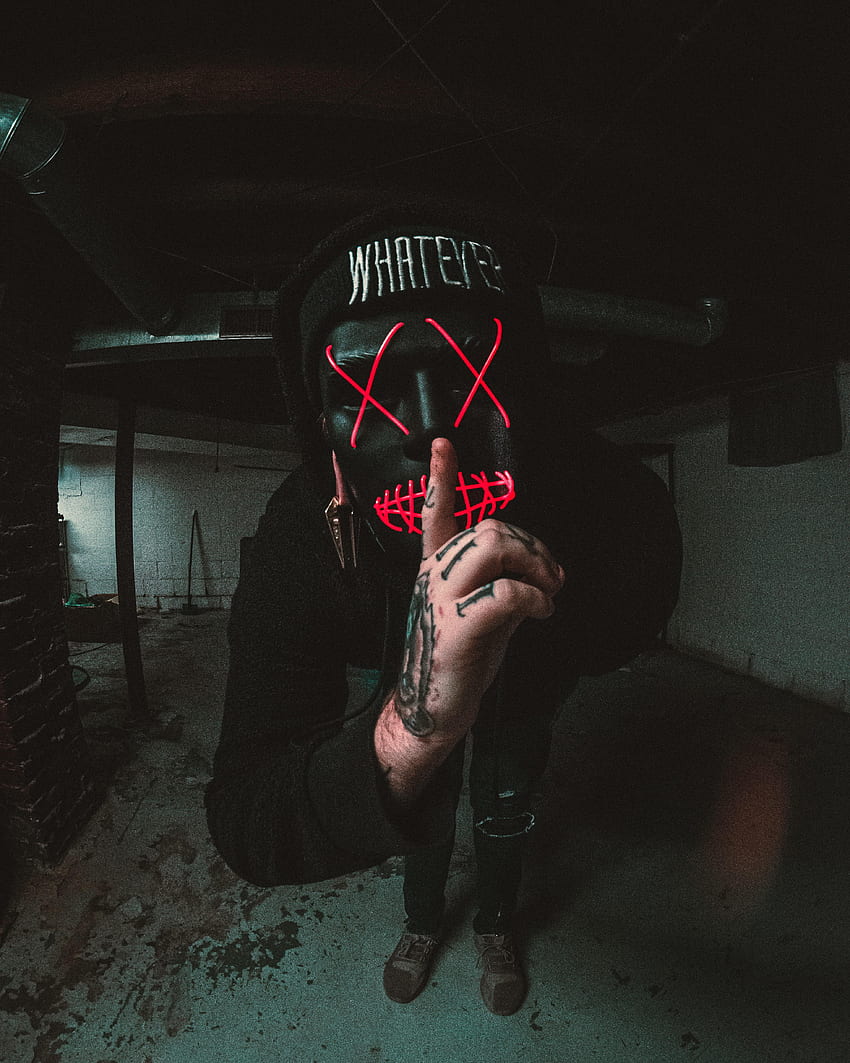 Anonymous, Hand, , , Silence, Mask, Tattoo, Gesture HD phone wallpaper