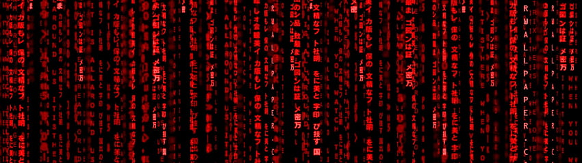 Red matrix code Ultra or Dual High Definition, 3840x1080 Red HD wallpaper |  Pxfuel