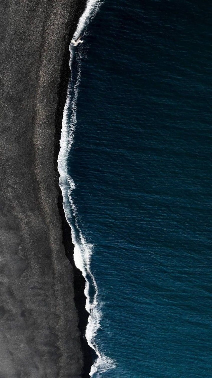 Sable noir iPhone X,, plage de sable noir Fond d'écran de téléphone HD