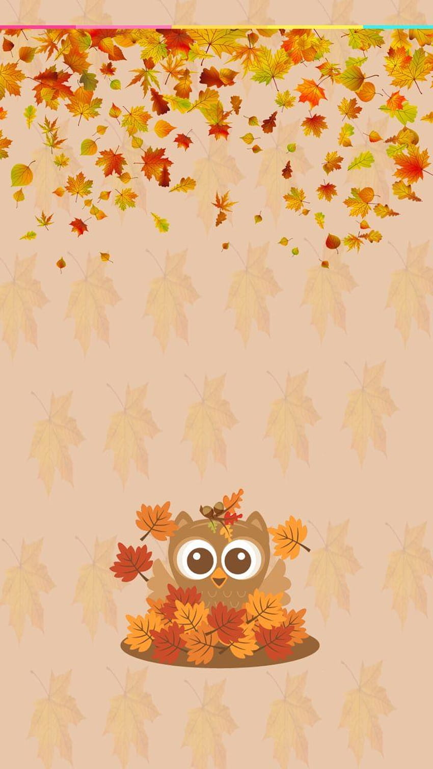 Cute autumn owl, Cute Cartoon Owl HD phone wallpaper | Pxfuel