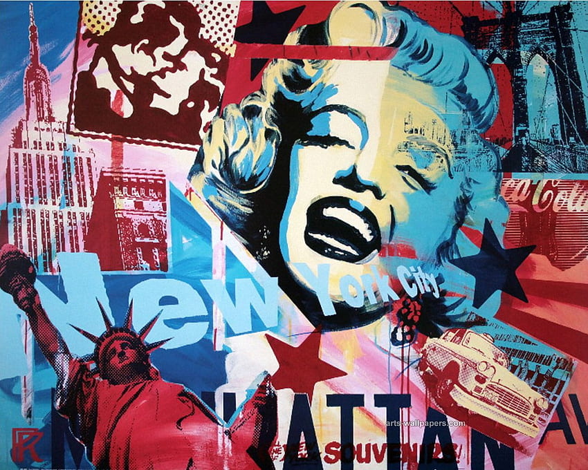 Impresión de arte pop Paul Raynal Póster Marilyn Monroe fondo de pantalla