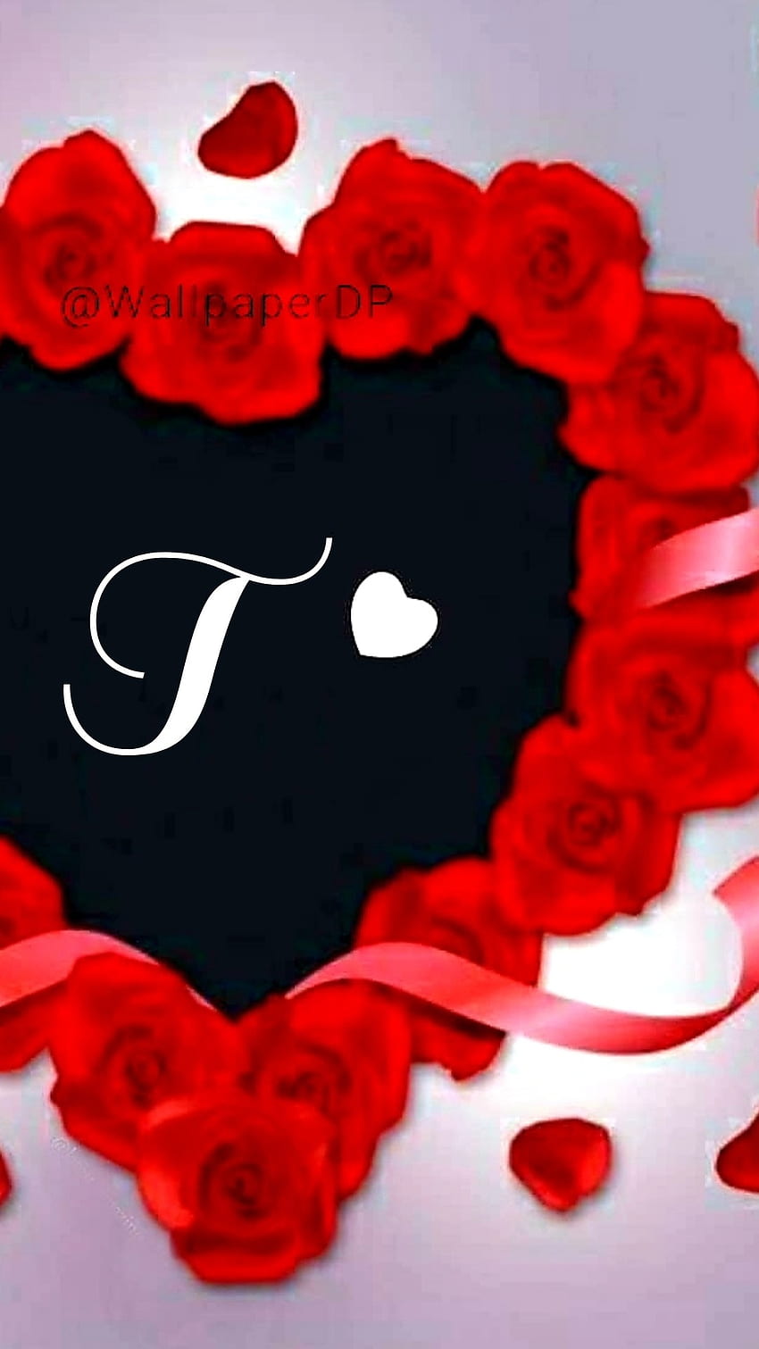 T Letter, Red Rose, Heart HD phone wallpaper | Pxfuel