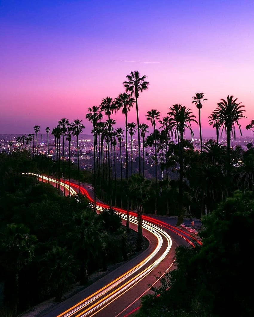 Los Angeles California at Sunset 4K wallpaper