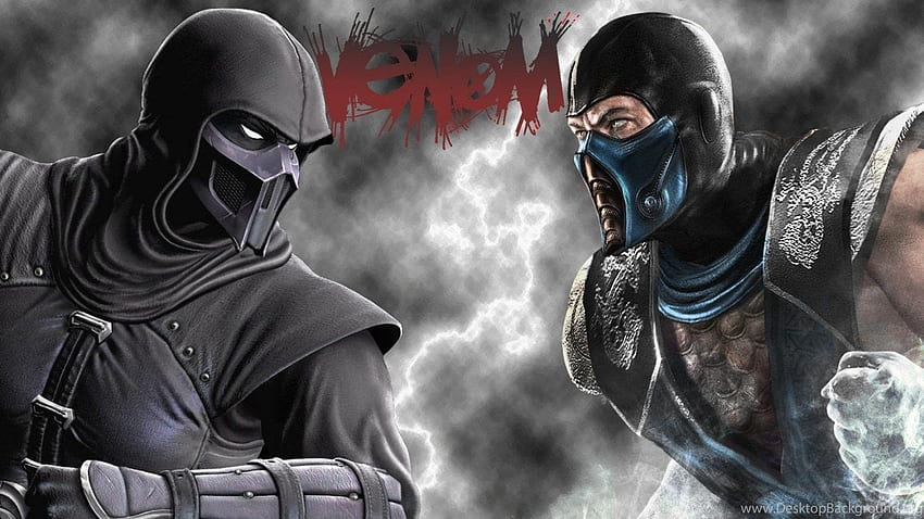 Mortal Kombat Noob Saibot Sub zero Venom Clouds Background Wallpaper HD
