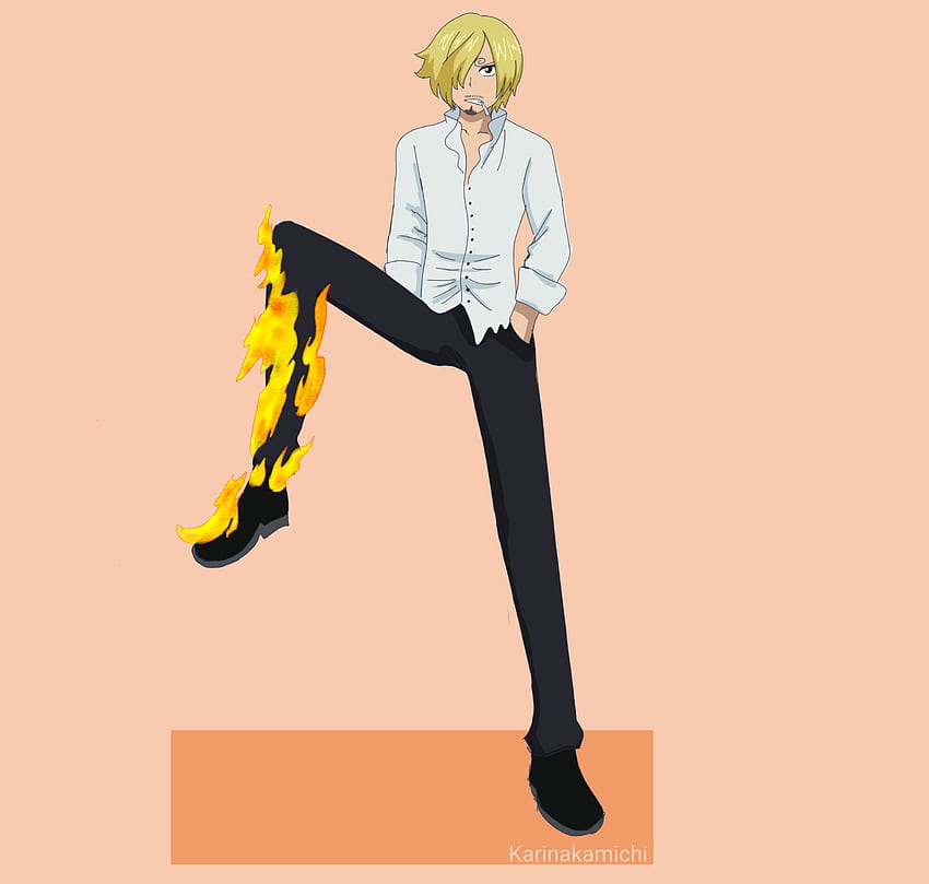 I just got to the whole cake island arc in One Piece and I must admit I have a new found interest in Sanji's character, so have a fanart, Sanji Minimalist HD wallpaper