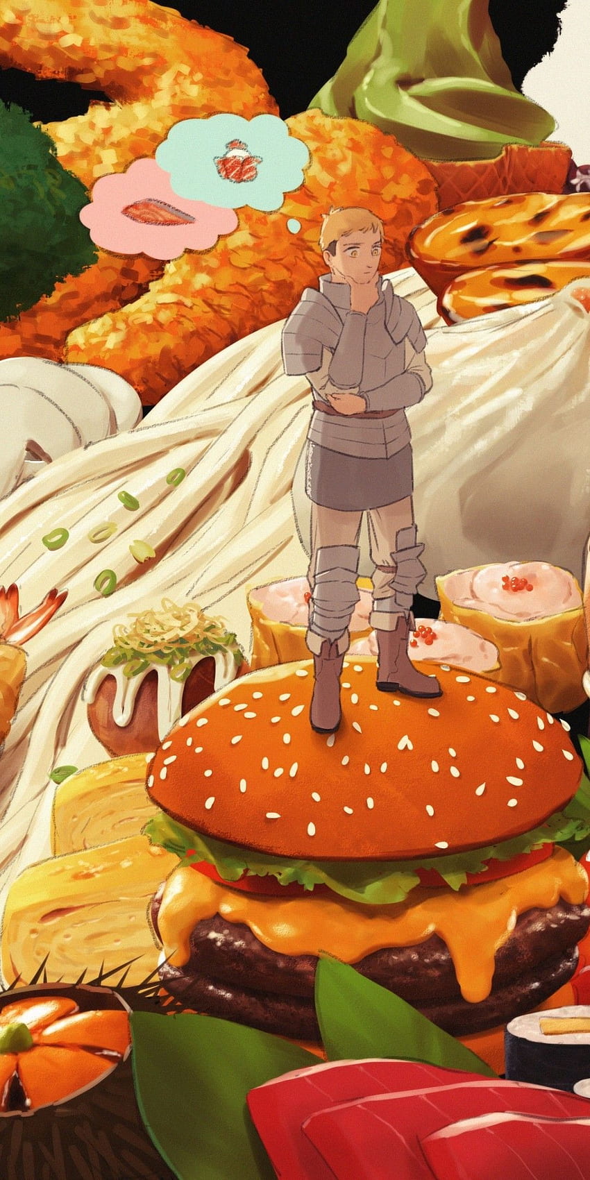 Anime Food, Dungeon Meshi, Marcille HD phone wallpaper