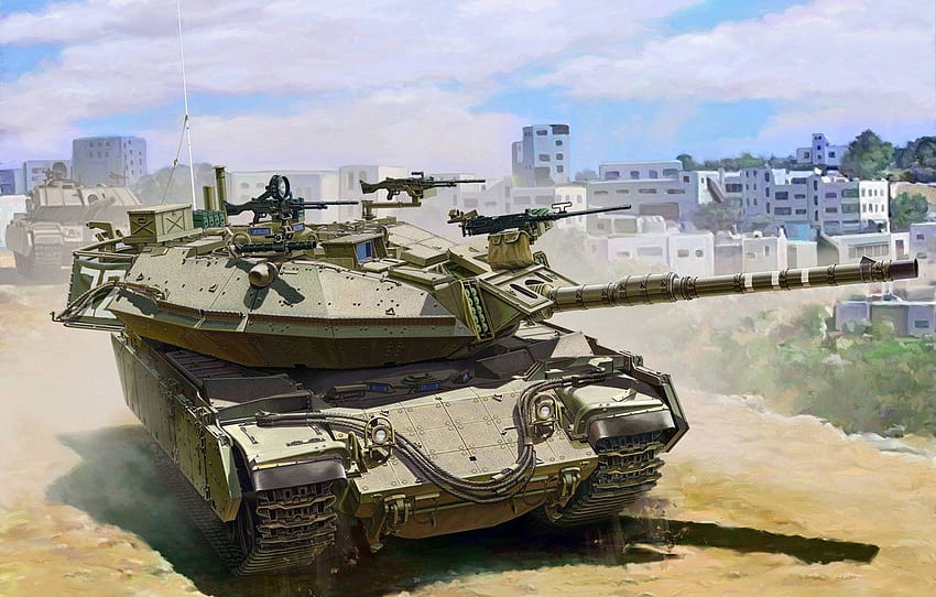 アート、イスラエル国防軍、ガル・バタッシュ、イスラエル主力戦車 高画質の壁紙