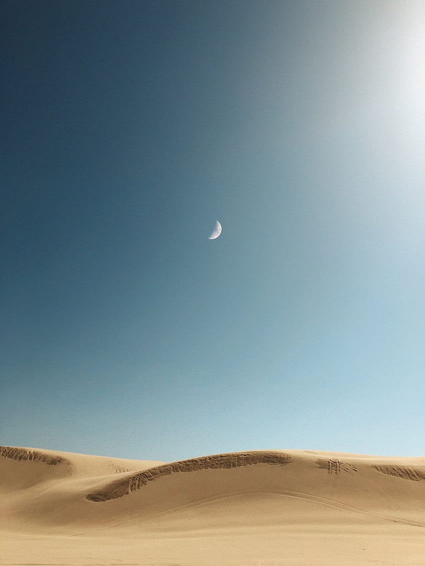 Lua, duna, areia e paisagem, Desert Moon Papel de parede de celular HD