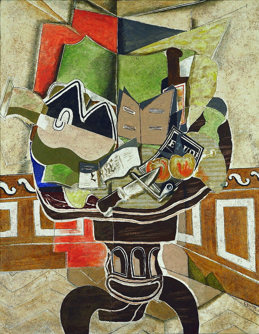 ジョルジュ・ブラック（1882～1963年）。 フォーブ / キュービストの画家。 タットアート。 Pittura • Scultura • Poesia • ムジカ HD電話の壁紙