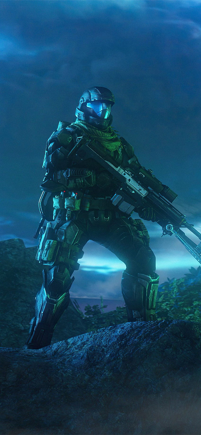 Master Chief Wallpaper for 1440p phones AI Upscaled  rhalo