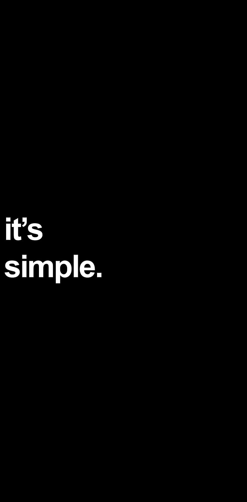 It's Simple., 아몰레드, 화이트, 슈퍼아몰드, 블랙, 미니멀리스트, 심플 HD 전화 배경 화면