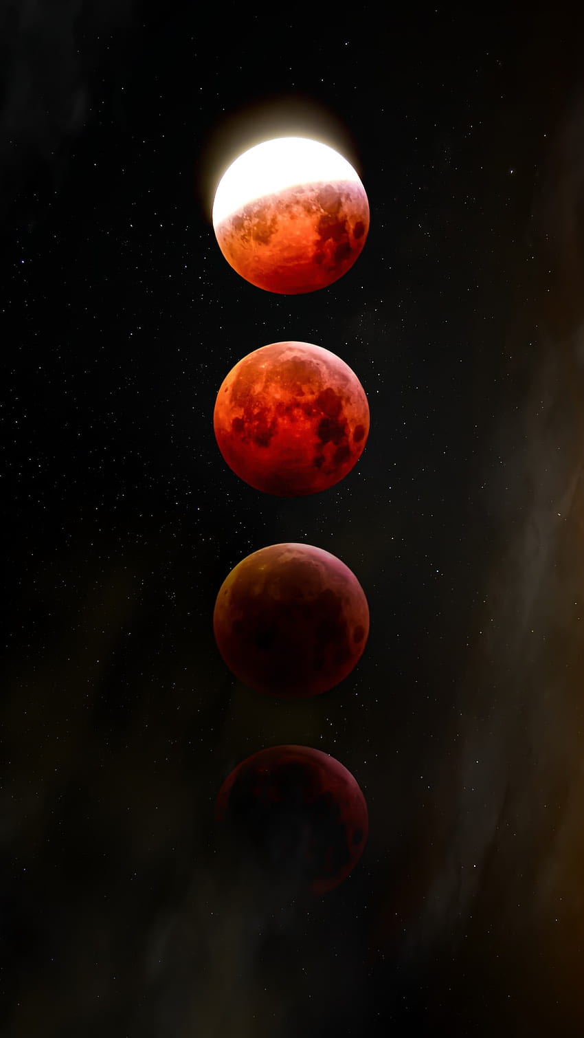 Blood Moon . & Stock, Super Moon at Sunset HD phone wallpaper