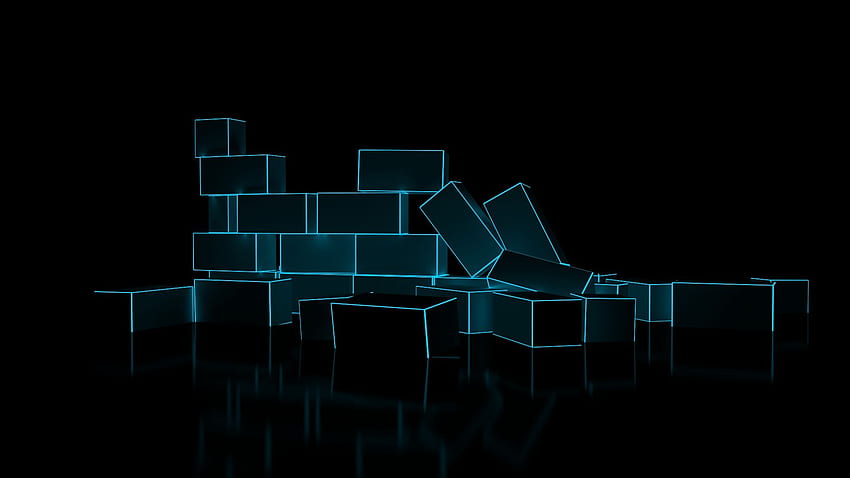 awesome 26854 high definition 3D for cyan, Block HD wallpaper