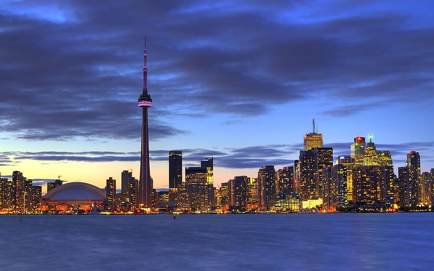 Toronto Skyline, Night, Canada - HD wallpaper