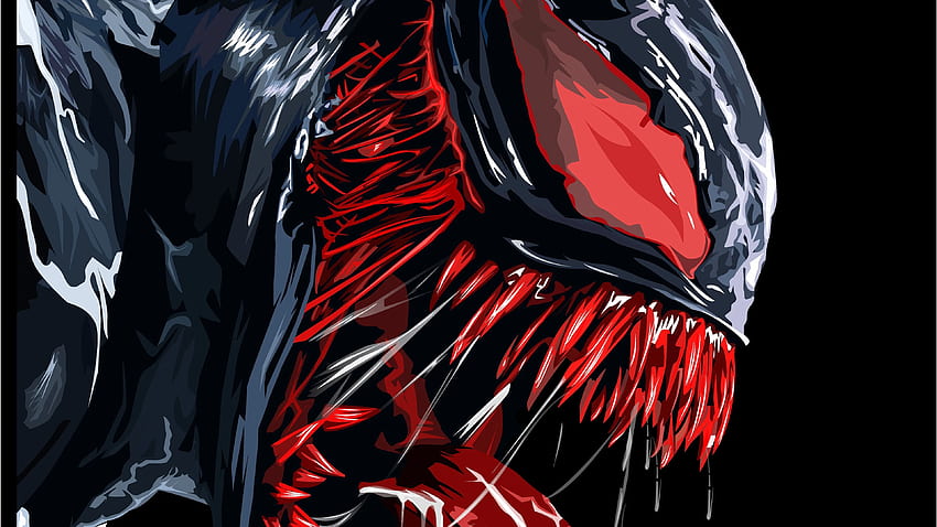Venom, Venom Red and Black HD wallpaper