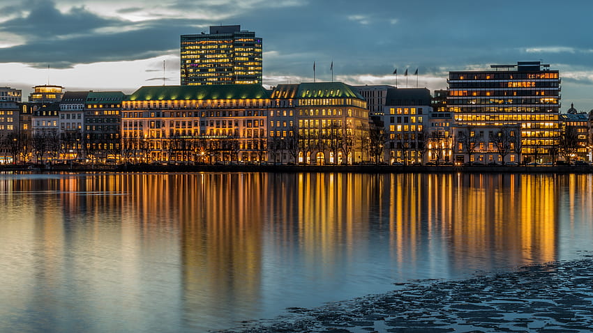 Germany, Cities, Rivers, Building, Hamburg HD wallpaper