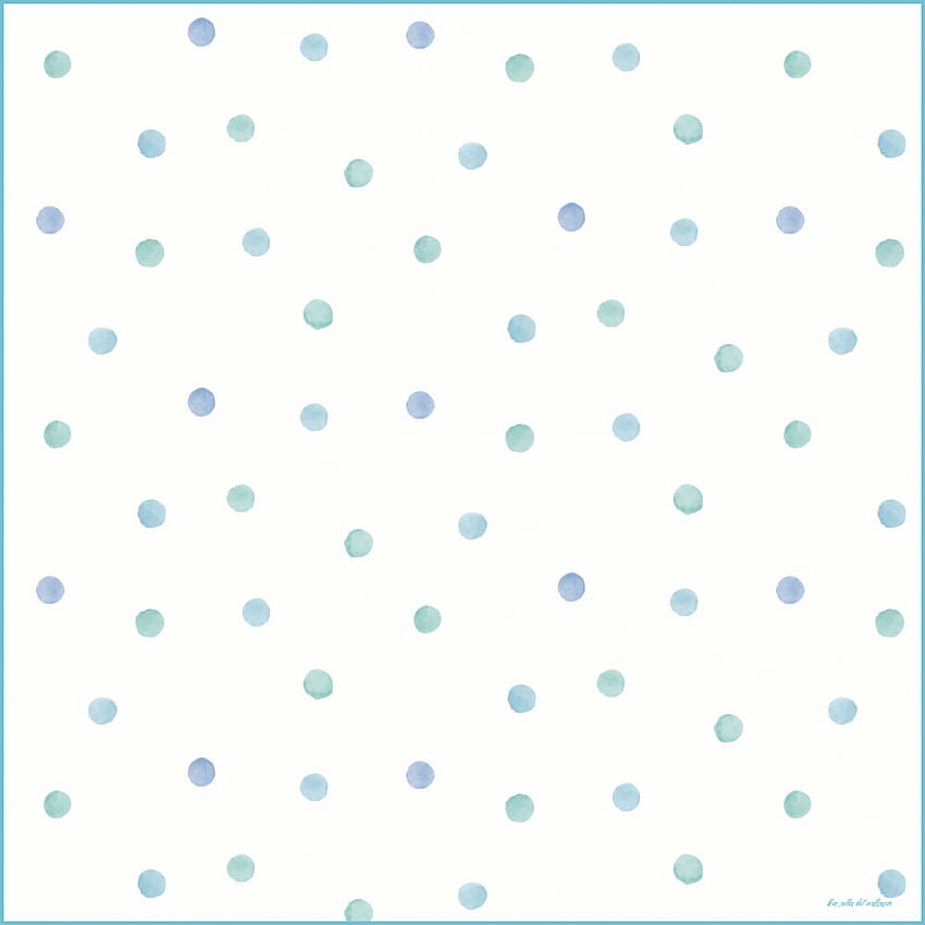 Watercolour Polka Dots By Albany - Blue / Teal - - 10 - Blue Polka Dot HD phone wallpaper