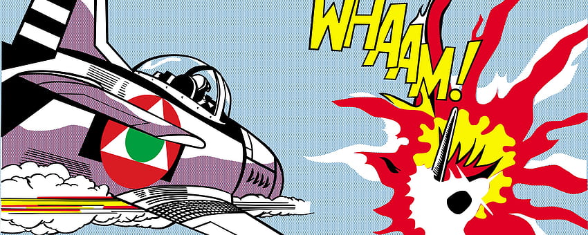 Whaam! (1963) by pop artist Roy Lichtenstein, Funny Pop Art HD wallpaper