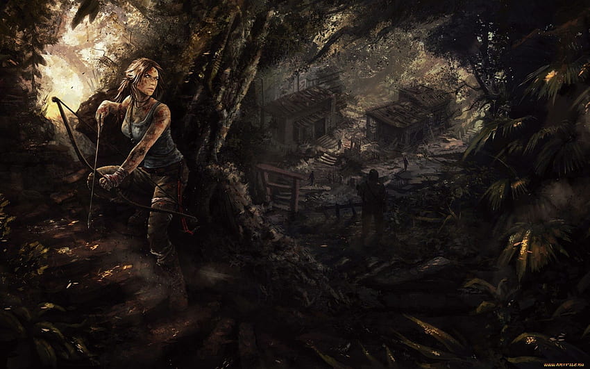 Tomb Raider 2013 art Lara Croft forest jungle HD wallpaper | Pxfuel